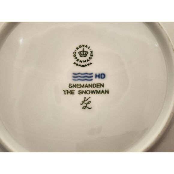 PLATE-ROYAL COPENHAGEN-BLUE CHRISTMAS COLLECTION-THE SNOWMAN-1985 - Picture 5 of 6